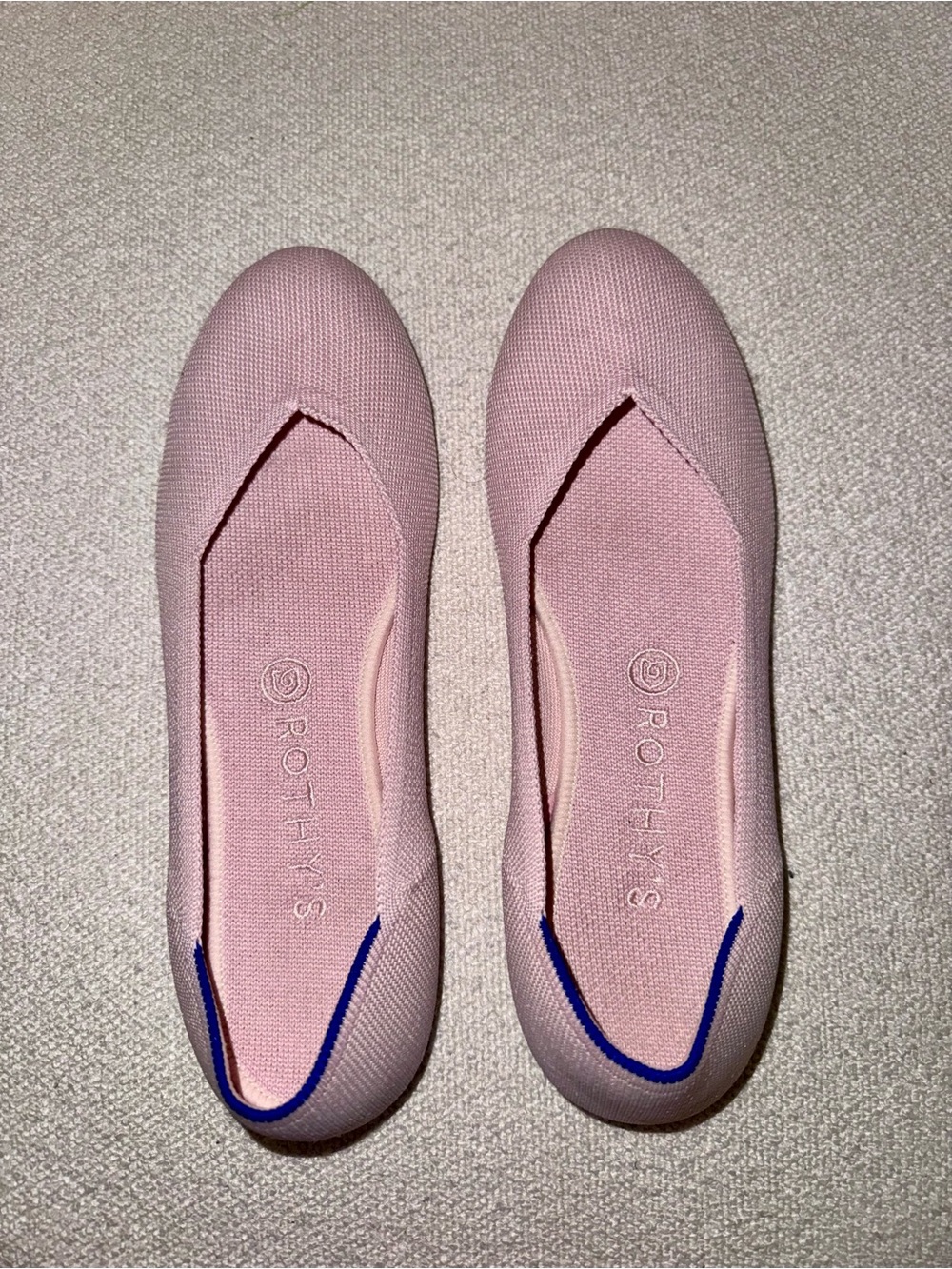Rothy's Pink Knit Slip-On Ballet Flats Size 9